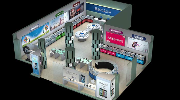 2016年最新、最熱手機店整體裝修設計案例效果圖