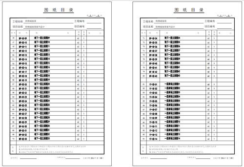商場深化設計施工圖圖紙目錄2