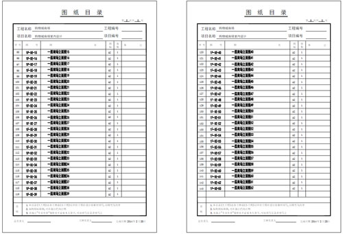 商場深化設計施工圖圖紙目錄3