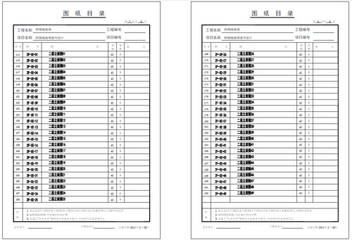 商場深化設計施工圖圖紙目錄4