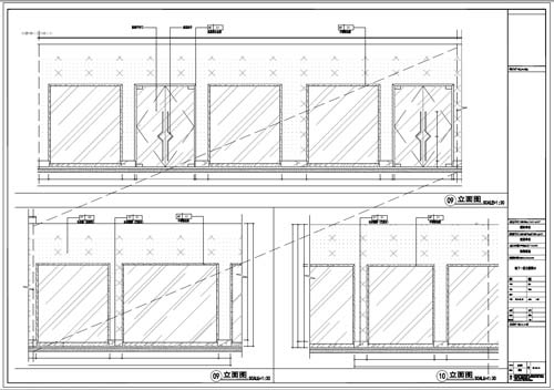 商場深化設計施工圖負一層立面圖09-10