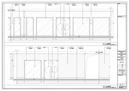 商場深化設計施工圖一層立面圖32-33