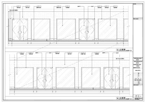 商場深化設計施工圖一層立面圖33-34
