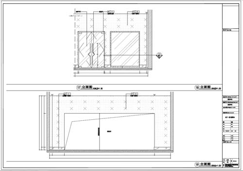 商場深化設計施工圖負一層立面圖17-19