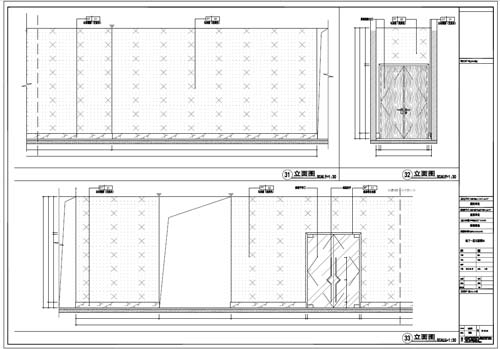 商場深化設計施工圖負一層立面圖31-33