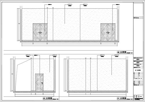 商場深化設計施工圖負一層立面圖48-51