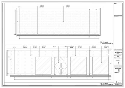 商場深化設計施工圖一層立面圖11-12