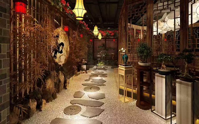 中餐廳過道裝修設計效果圖