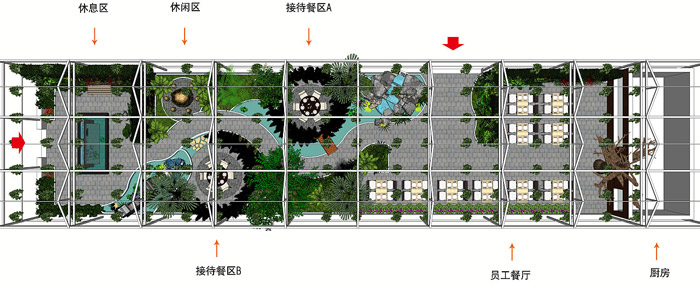 生態餐廳設計方案空間平面圖
