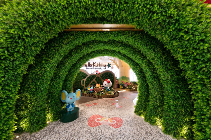 kt貓主題餐廳進門區裝修設計效果圖